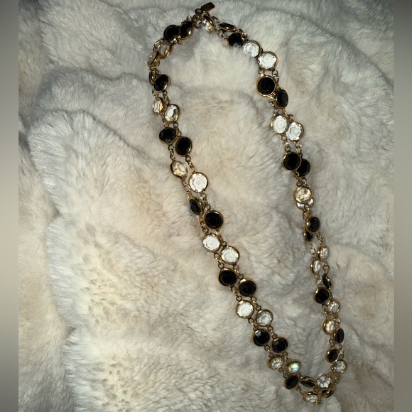 Vintage Swarovski Black and Gold Necklace - Picture 4 of 14